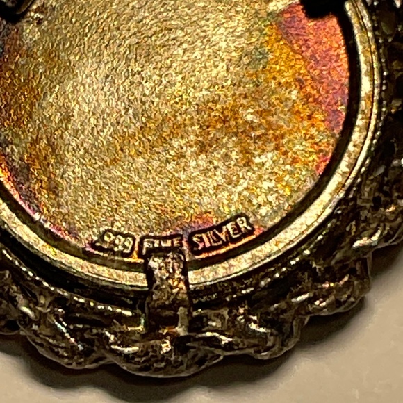 Georgia Bulldog Mascot UGA .999 Fine Silver and Red Pendant - Picture 5 of 5